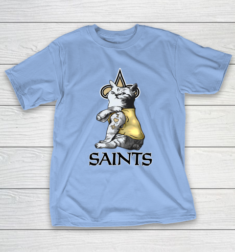 NFL Football My Cat Loves New Orleans Saints T-Shirt 10
