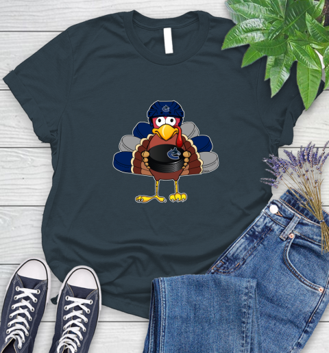 Vancouver Canucks Turkey Thanksgiving Day Women's T-Shirt 8