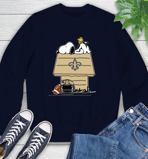 New Orleans Saints NFL Football Snoopy Woodstock The Peanuts Movie Sweatshirt 3