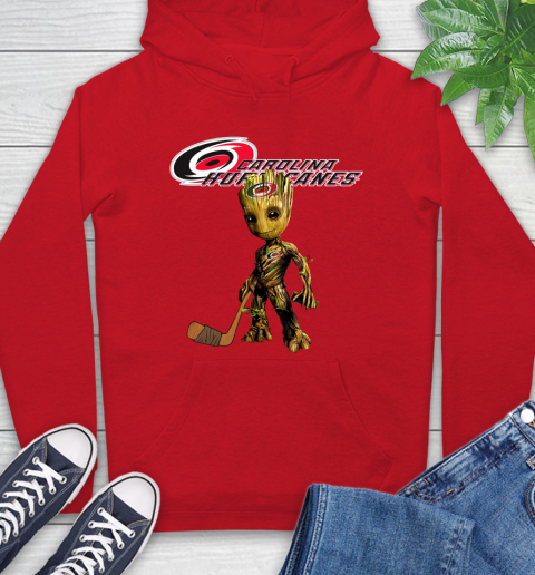 Carolina Hurricanes NHL Hockey Groot Marvel Guardians Of The Galaxy Hoodie 10
