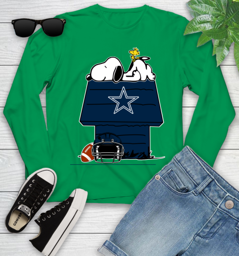 Dallas Cowboys NFL Football Snoopy Woodstock The Peanuts Movie Youth Long Sleeve 6