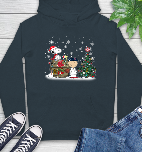 MLB Boston Red Sox Snoopy Charlie Brown Christmas Baseball Commissioner's Trophy Hoodie 7