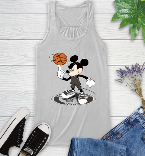 NBA Basketball San Antonio Spurs Cheerful Mickey Disney Shirt Racerback Tank 2