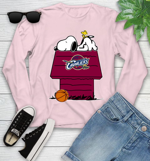 Cleveland Cavaliers NBA Basketball Snoopy Woodstock The Peanuts Movie Youth Long Sleeve 10