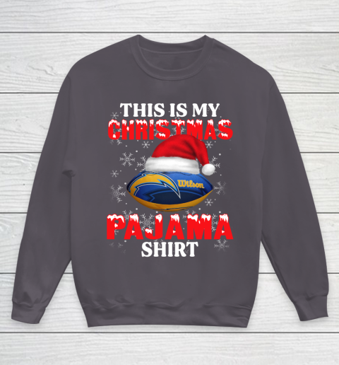Los Angeles Chargers This Is My Christmas Pajama Shirt NFL Youth Sweatshirt 5