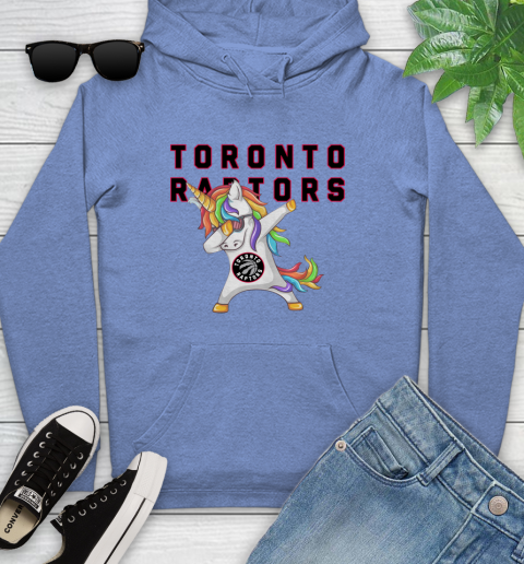Toronto Raptors NBA Basketball Funny Unicorn Dabbing Sports Youth Hoodie 12