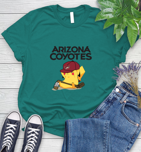 NHL Pikachu Hockey Sports Arizona Coyotes Women's T-Shirt 12