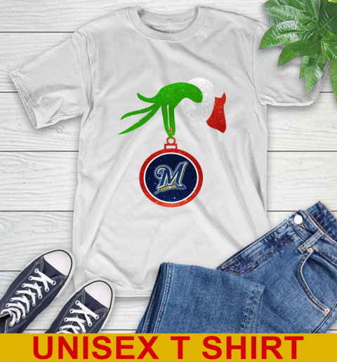 Milwaukee Brewers Grinch Merry Christmas MLB Baseball T-Shirt