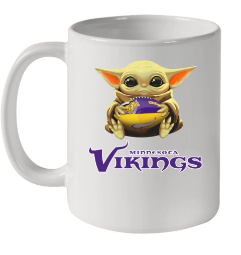 NFL Football Minnesota Vikings Baby Yoda Star Wars Shirt Ceramic Mug 11oz