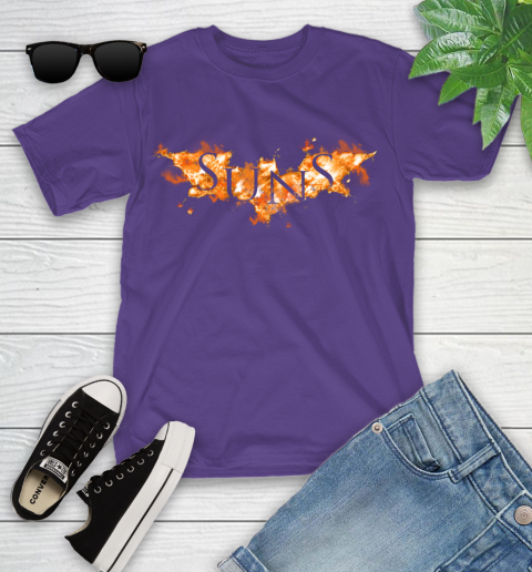 NBA Phoenix Suns Batman Logo DC Basketball Sports Shirt Youth T-Shirt 3