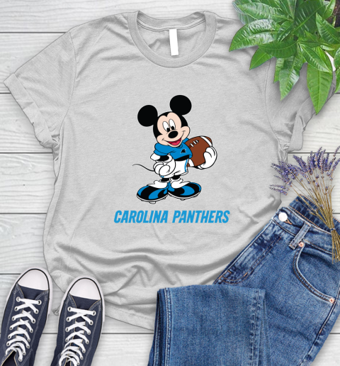 NFL Football Carolina Panthers Cheerful Mickey Mouse Shirt Women's T-Shirt 2