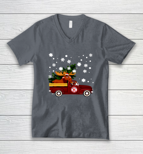 Boston Red Sox Bring Christmas Home MLB V-Neck T-Shirt 4