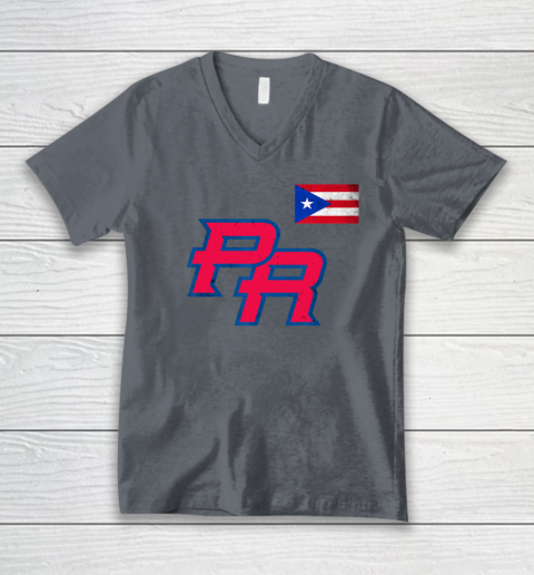 Puerto Rico 2023 Baseball Flag Pride red Boricua Puerto Rico V-Neck T-Shirt 3