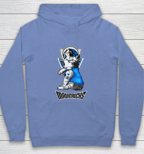 NBA Basketball My Cat Loves Dallas Mavericks Youth Hoodie 8