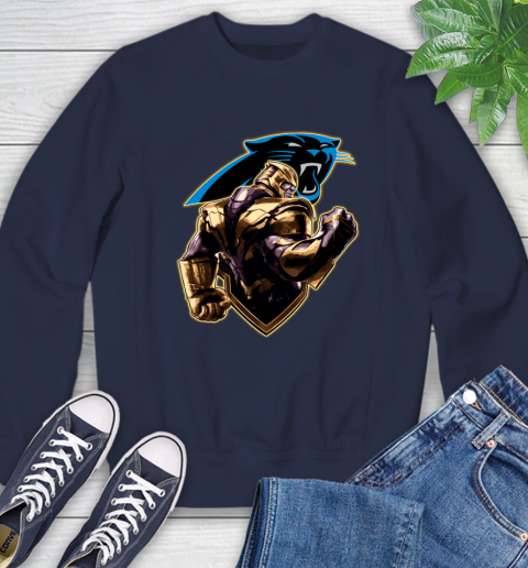 NFL Thanos Avengers Endgame Football Sports Carolina Panthers Sweatshirt 3