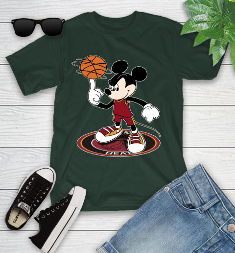 NBA Basketball Miami Heat Cheerful Mickey Disney Shirt Youth T-Shirt 5