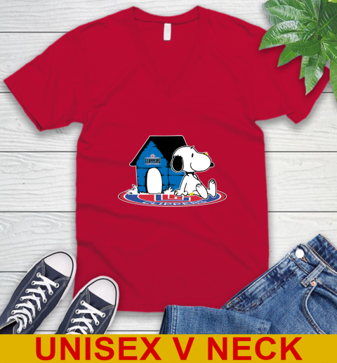 NBA Basketball LA Clippers Snoopy The Peanuts Movie Shirt V-Neck T-Shirt 7