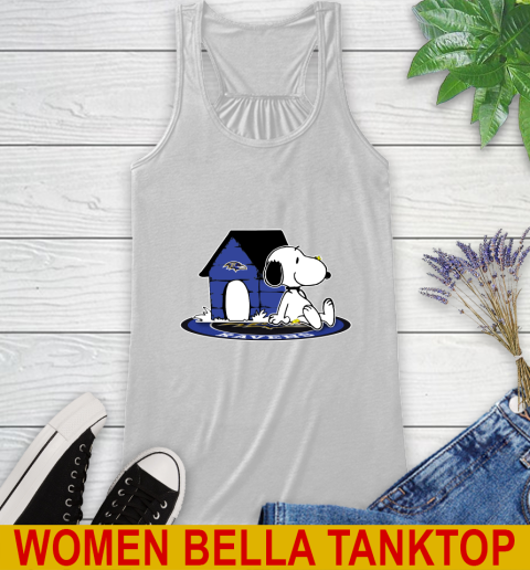 NFL Football Baltimore Ravens Snoopy The Peanuts Movie Shirt Racerback Tank