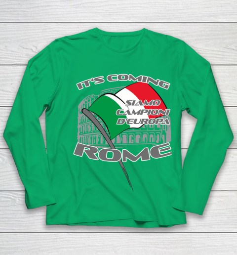 ITALIA Football Champions  SIAMO CAMPIONI D'EUROPA It's coming Rome Youth Long Sleeve 4