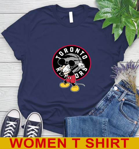 Toronto Raptors NBA Basketball Dabbing Mickey Disney Sports Women's T-Shirt 12