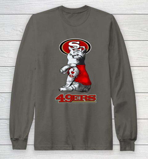 NFL Football My Cat Loves San Francisco 49ers Long Sleeve T-Shirt 5