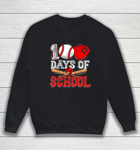 100 Days Of School Baseball 100th Day Sweatshirt