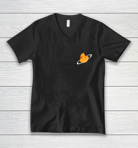 Quackity Planet Duck V-Neck T-Shirt