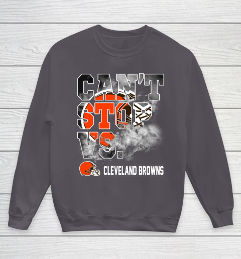 NFL Cleveland Browns Can't Stop Vs Youth Sweatshirt 5