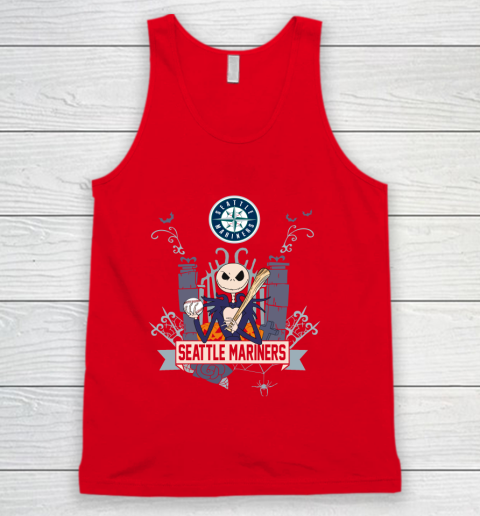 MLB Seattle Mariners Baseball Jack Skellington Halloween Tank Top 5