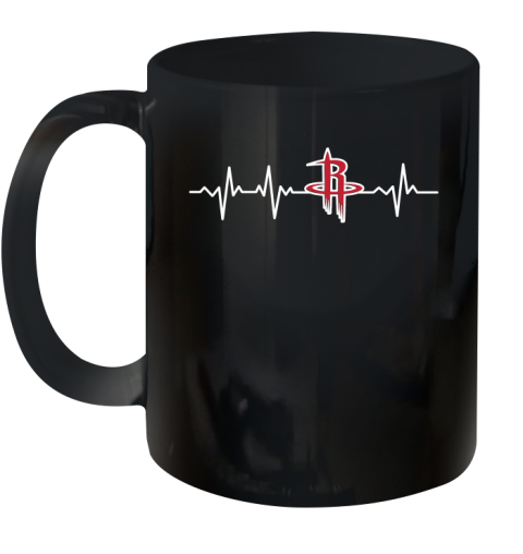 Houston Rockets NBA Basketball Heart Beat Shirt Ceramic Mug 11oz