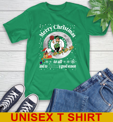 Boston Celtics Merry Christmas To All And To Celtics A Good Season NBA Basketball Sports T-Shirt 7