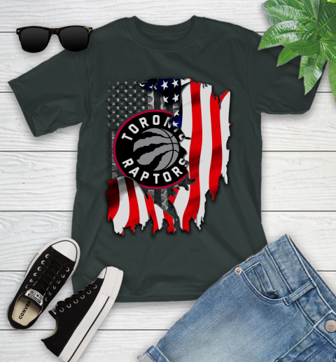 Toronto Raptors NBA Basketball American Flag Youth T-Shirt 6
