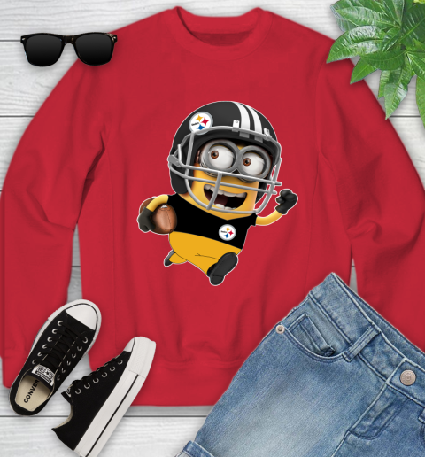 NFL Pittsburgh Steelers Minions Disney Football Sports Youth Sweatshirt 9