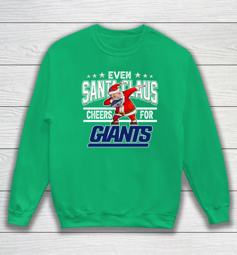 New York Giants Even Santa Claus Cheers For Christmas NFL Sweatshirt 5