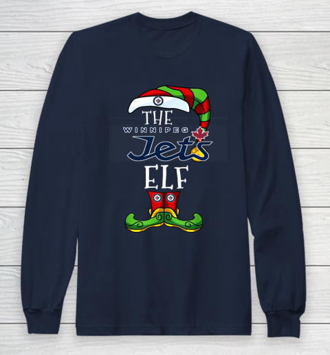 Winnipeg Jets Christmas ELF Funny NHL Long Sleeve T-Shirt 2
