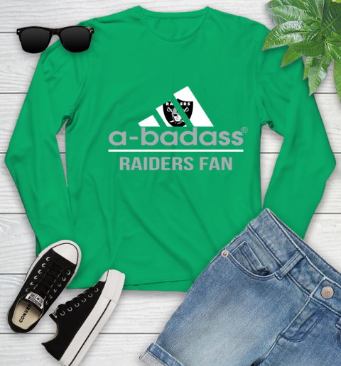 Oakland Raiders NFL Football A Badass Adidas Adoring Fan Sports Youth Long Sleeve 7