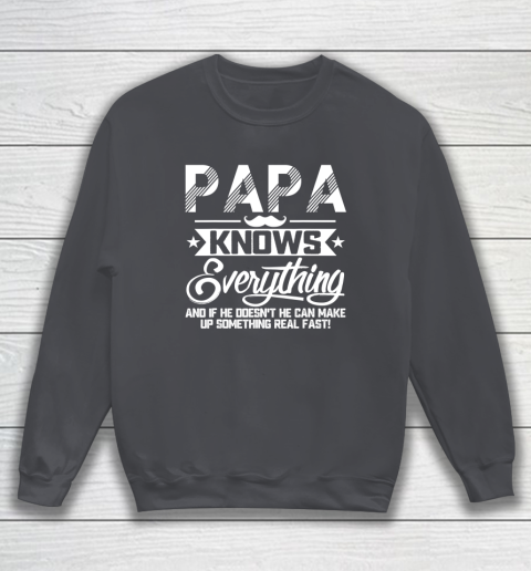 Papa Knows Everything Funny Fathers Day Gift For Dad Papa