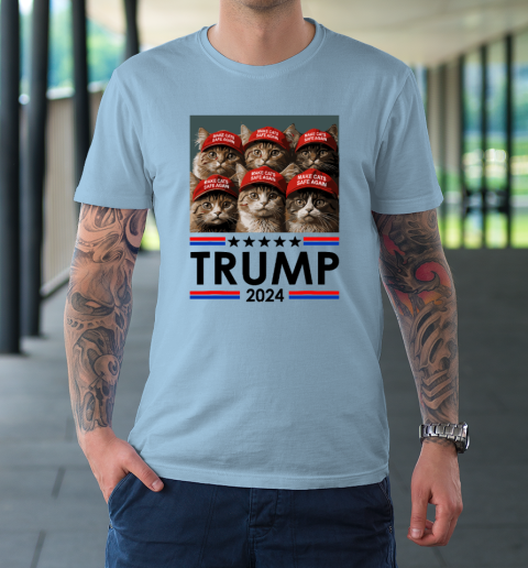 Donald Trump Make Cats Safe Again 2024 Debate Funny T-Shirt 5