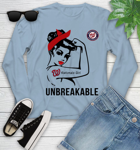 WASHINGTON NATIONALS MLB Toronto Blue Jays Girl Unbreakable Baseball Sports Youth Long Sleeve 6