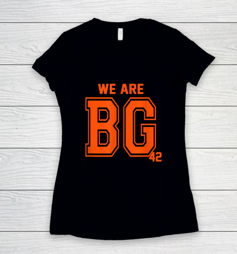 We Are BG 42 Funny Women's V-Neck T-Shirt