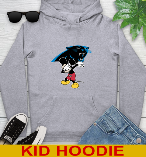 Carolina Panthers NFL Football Dabbing Mickey Disney Sports Youth Hoodie 6
