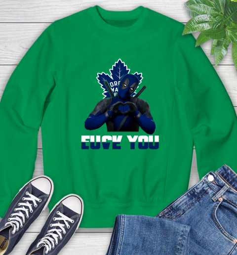 NHL Toronto Maple Leafs Deadpool Love You Fuck You Hockey Sports Sweatshirt 7