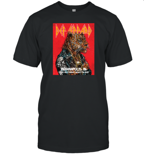 Def Leppard Indianapolis August 16, 2022 The Stadium Tour Unisex Jersey Tee