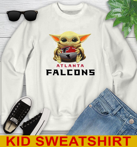 NFL Football Atlanta Falcons Baby Yoda Star Wars Shirt Youth Sweatshirt