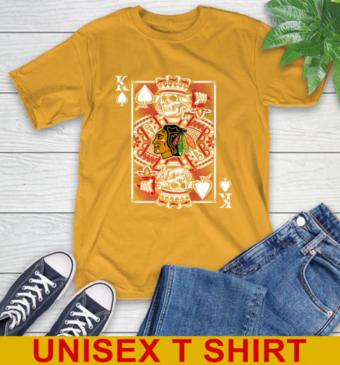 Chicago Blackhawks NHL Hockey The King Of Spades Death Cards Shirt T-Shirt 2