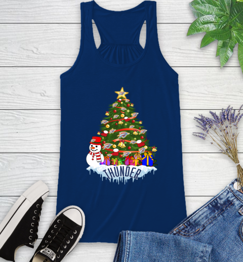 Oklahoma City Thunder Merry Christmas NBA Basketball Sports Racerback Tank 9