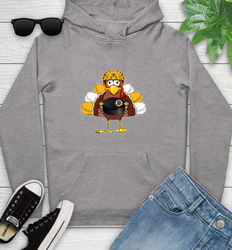 Boston Bruins Turkey Thanksgiving Day Youth Hoodie 6