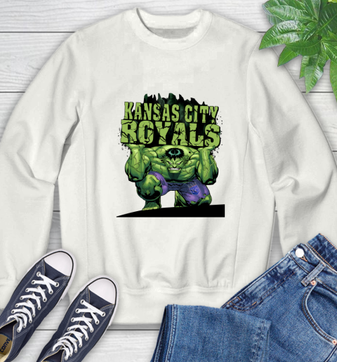 Kansas City Royals MLB Baseball Incredible Hulk Marvel Avengers Sports Sweatshirt