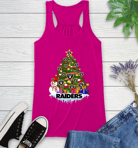Oakland Raiders Merry Christmas NFL Football Sports Racerback Tank 8