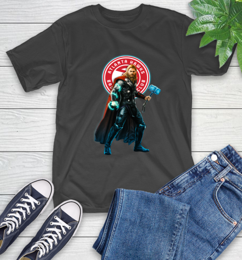 NBA Thor Avengers Endgame Basketball Atlanta Hawks T-Shirt 2